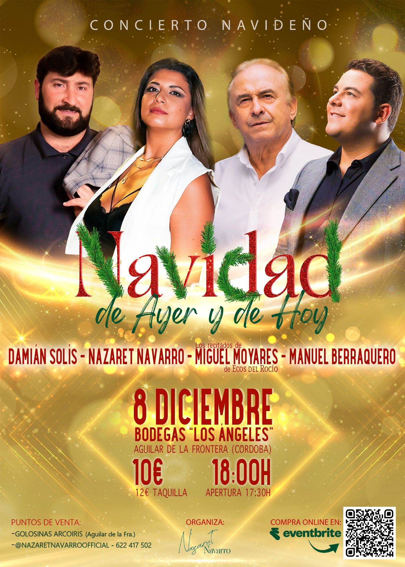 Cartel anunciador del concierto de navidad en Aguilar de la Frontera